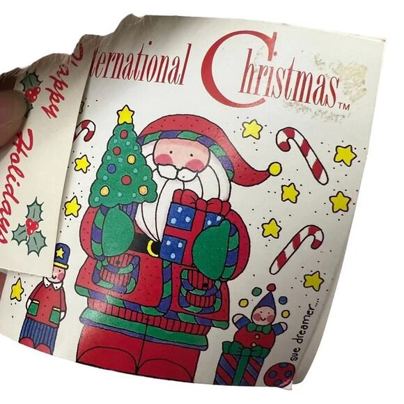 Vintage International Christmas Plush Waving Santa with Sack - Picture 12 of 14